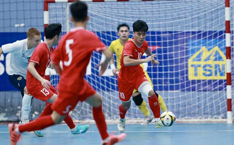Vietnam Futsal is preparing to participate in 2 youth tournaments in Southeast Asia. Photo: VFF