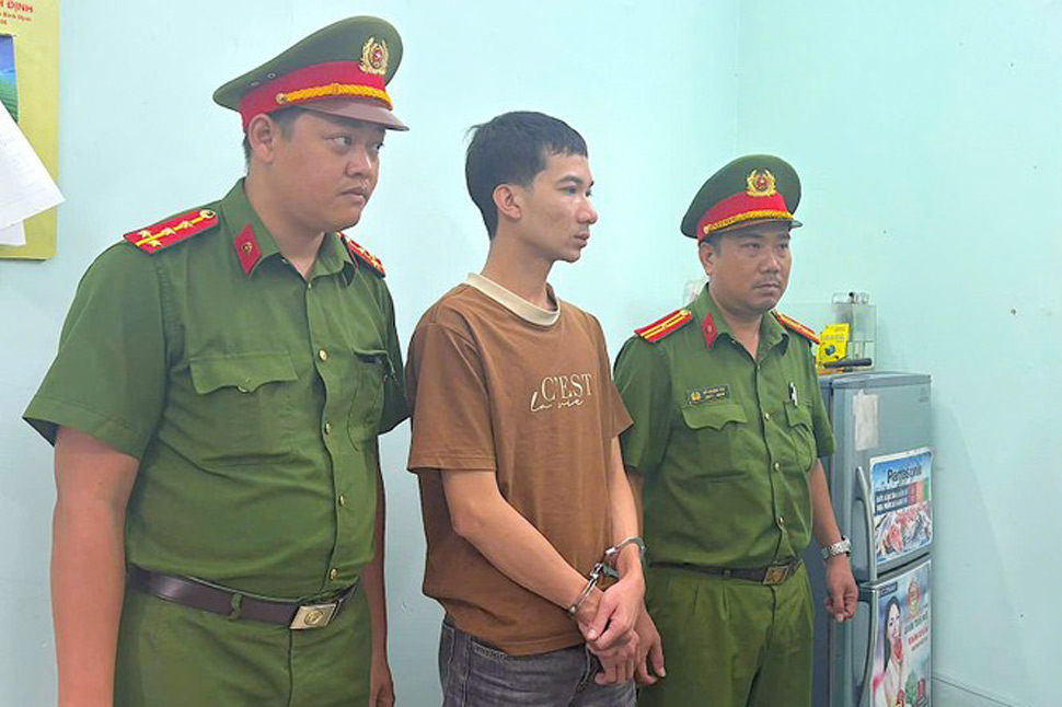 Vo Hoang Kha was temporarily detained for the crime of Fraudulent appropriation of property. Photo: Police