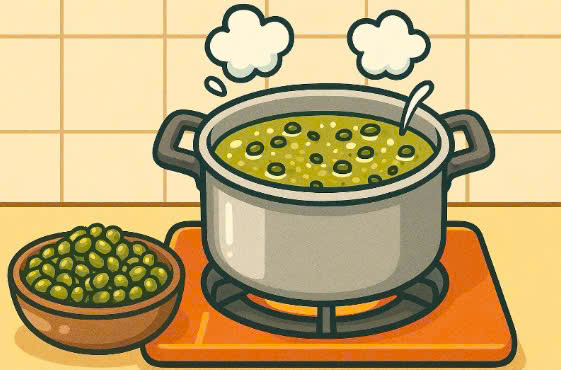 집에서 간 해독에 효과적인 녹두차 만드는 방법. 그래픽: Huong Giang