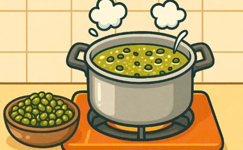 How to cook green bean water to detoxify the liver effectively at home. Graphics: Huong Giang