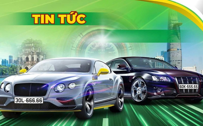 Many super beautiful five-digit license plate pairs will be available in the auction on October 30-31