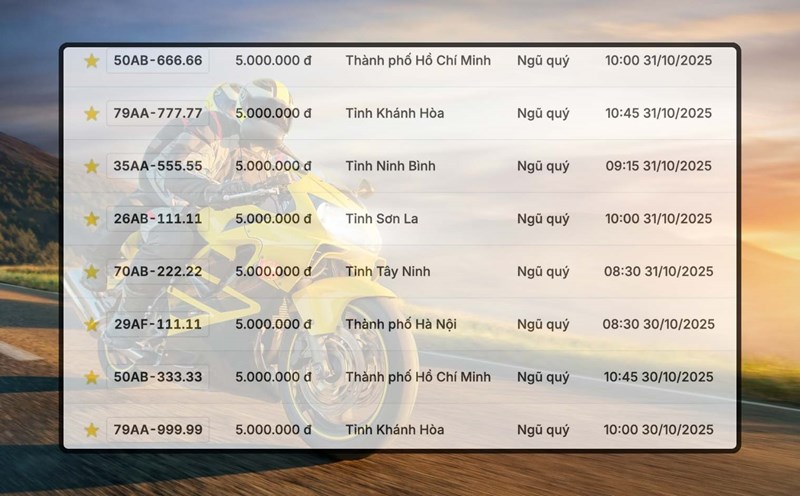 The rain of super beautiful five-digit license plates in the auction on October 30-31