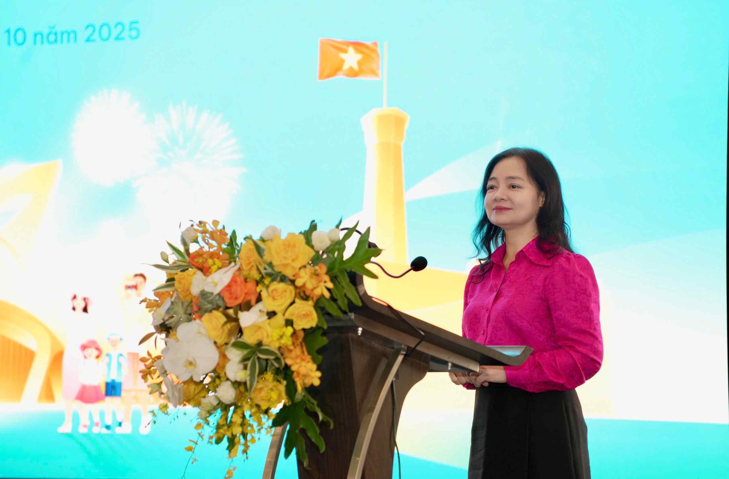 Ms. Nguyen Thi Lam Giang - Director of the Department of Innovation, Green Transformation and Industrial Promotion - Ministry of Industry and Trade spoke at the workshop. Photo: VNA