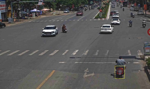 Trường hợp bị phạt nguội do không đội mũ bảo hiểm tại Bắc Ninh. Ảnh: Phòng CSGT Công an Bắc Ninh