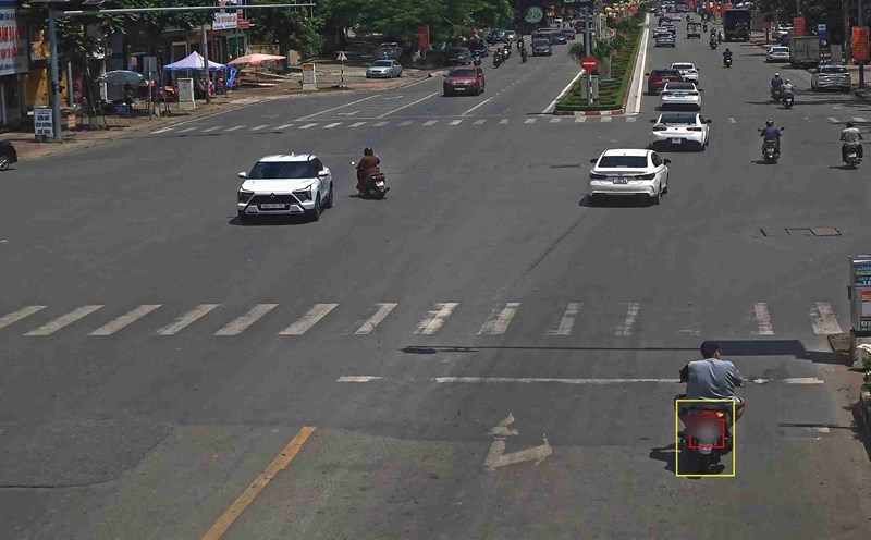 The case of being fined for not wearing a helmet in Bac Ninh. Photo: Traffic Police Department of Bac Ninh Police