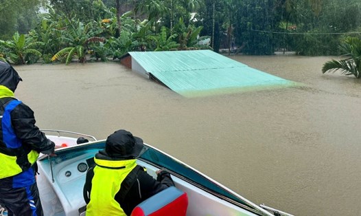 Khu vực từ Huế đến Quảng Ngãi được dự báo là tâm mưa, có nơi lượng mưa có thể vượt 400mm. Ảnh: Hoàng Bin