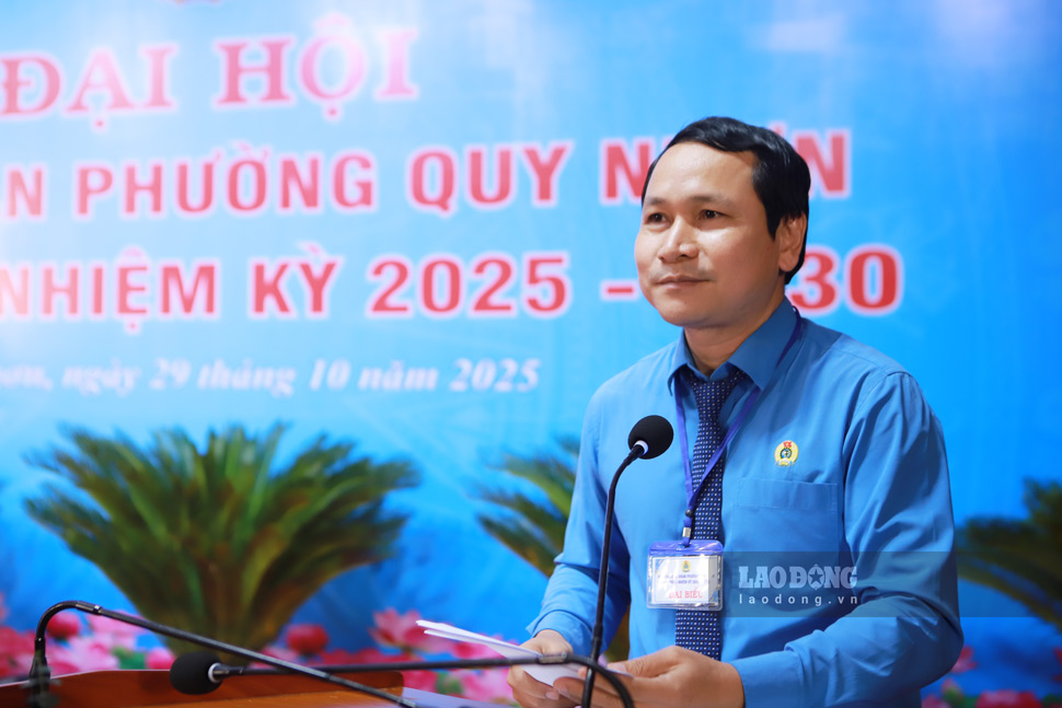 Ong Ha Duy Trung - Chu tich LDLD tinh Gia Lai - phat bieu tai Dai hoi. Anh: Hoai Phuong