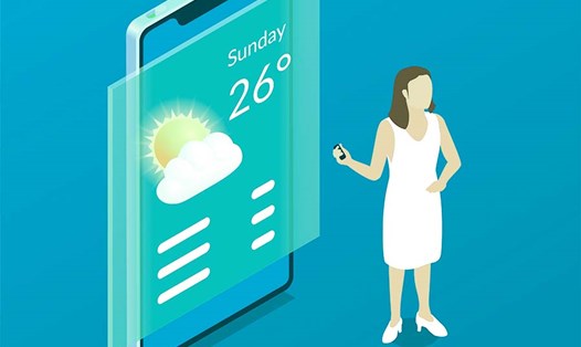 Không chỉ dự báo mưa hay nắng, nhiều ứng dụng thời tiết hiện nay còn cung cấp dữ liệu AQI, dị ứng, RealFeel và theo dõi bão theo thời gian thực. Đồ họa: Cát Tiên