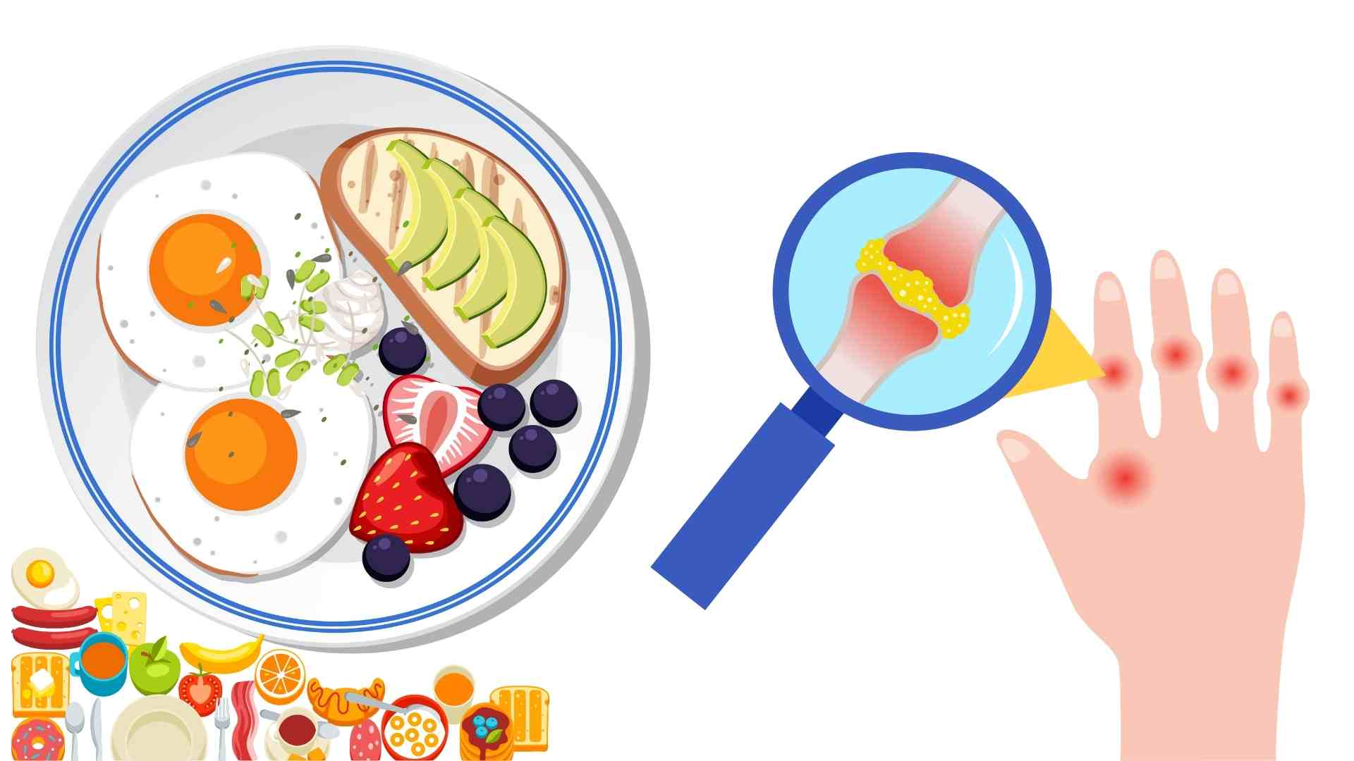 A healthy breakfast is good for people with high uric acid. Graphics: Ha May