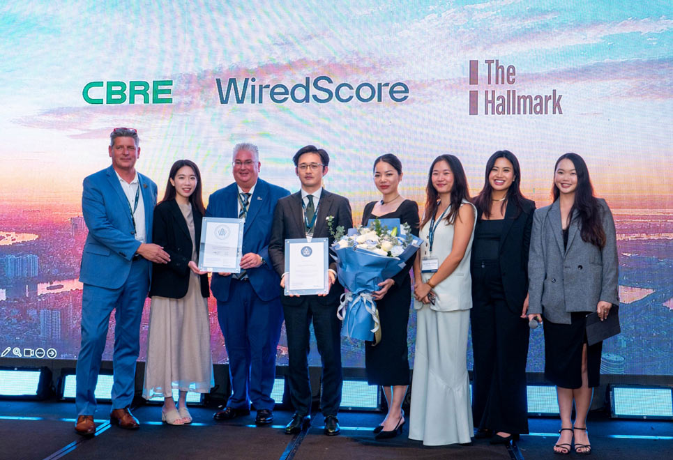 Representative of The Hallmark received a platinum wiredScore certification. Photo: Provided by the enterprise