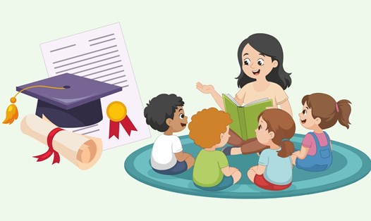 Bộ GDĐT dự kiến tiêu chuẩn về trình độ đào tạo của giáo viên mầm non. Đồ họa: Linh Đan