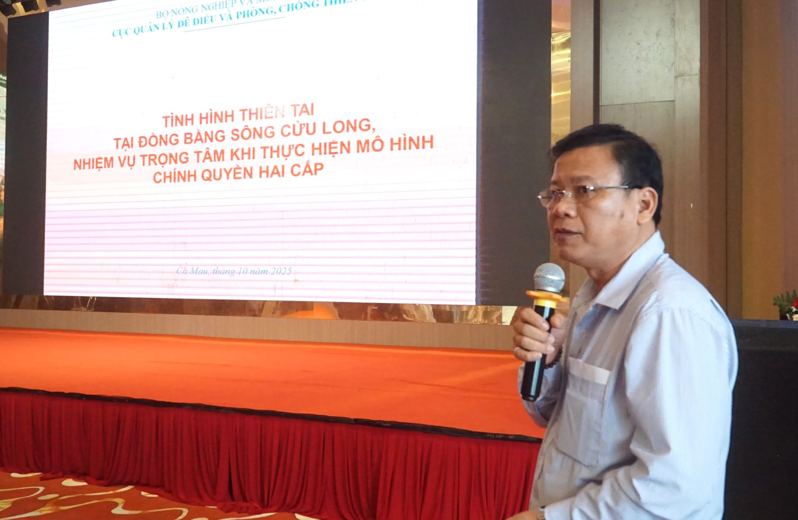 Ong Nguyen Thanh Nam, Cuc quan ly de dieu va Phong chong thien tai cho rang thien tai se con dien bien phuc tap. Anh: Nhat Ho