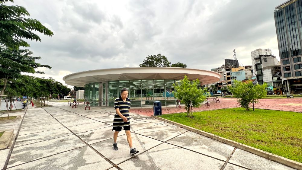 Au-dessus de la station de metro Ben Thanh sur la ligne 1 du metro. Photo : Anh Tu