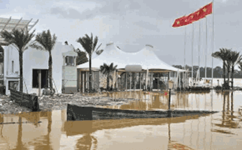 The flood receded, leaving behind garbage and branches of trees surrounding public spaces in Hue. Photo: Nguyen Luan