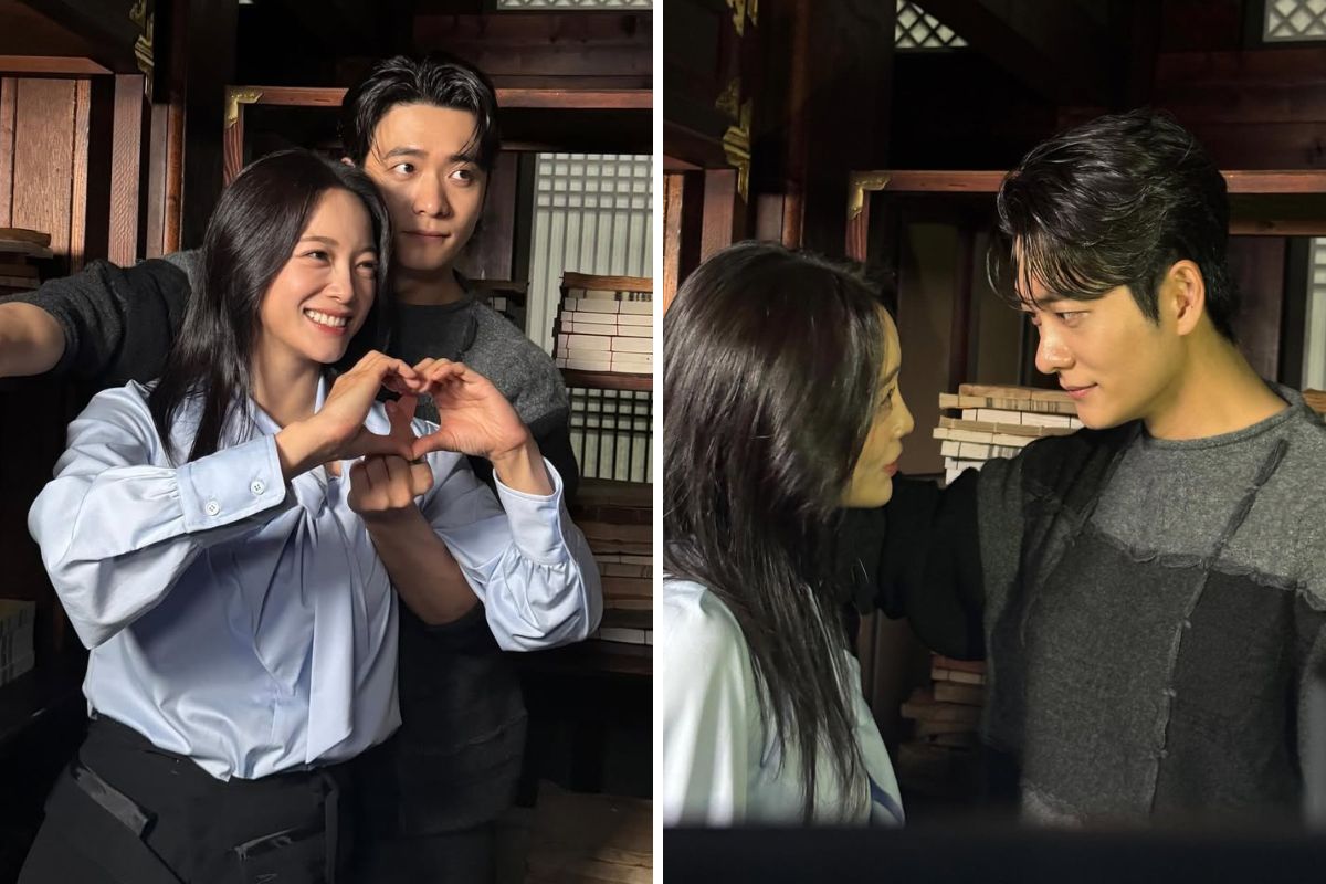 Kim Se Jeong va Kang Tae Oh tinh tu o hau truong quay phim. Anh: chup man hinh