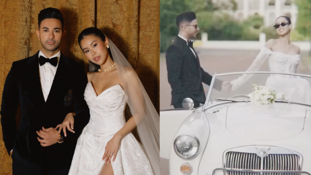 The wedding photo was shared by Tien Nguyen - daughter of billionaire Johnathan Hanh Nguyen. Photo cut from video