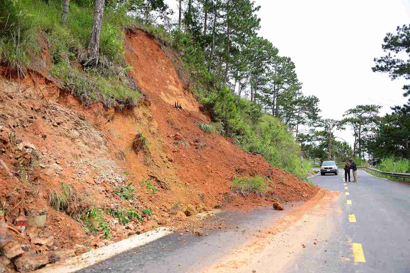 Mot diem sat lo nho khac xay ra vao sang 29.10 tren deo D'ran. Anh: Phuc Khanh