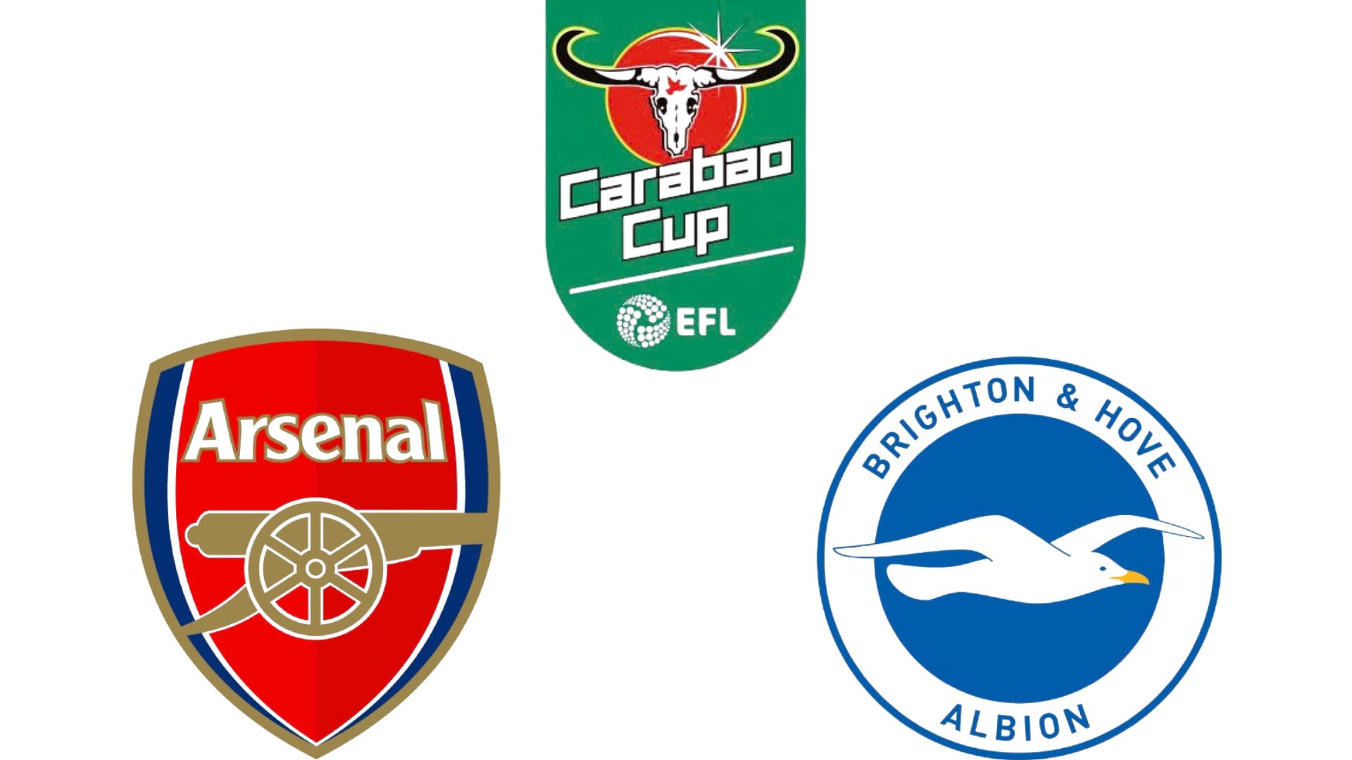 Arsenal face Brighton in the Carabao Cup. Graphics: Van An