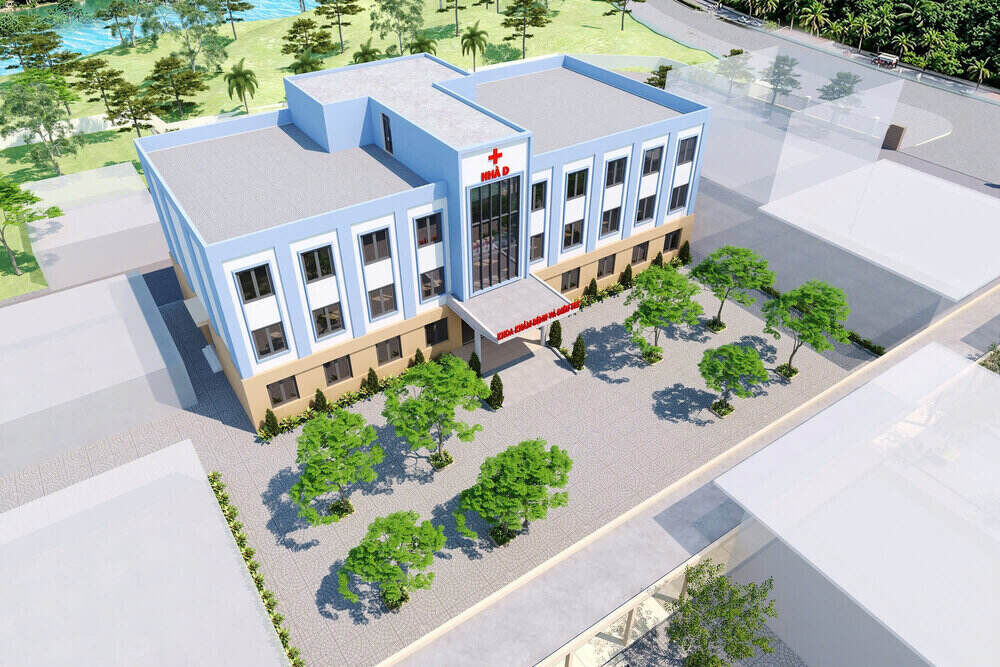 Phoi canh du an xay dung Toa nha Kham chua benh Trung tam Y te Tuong Duong. Ảnh: Phan Trung