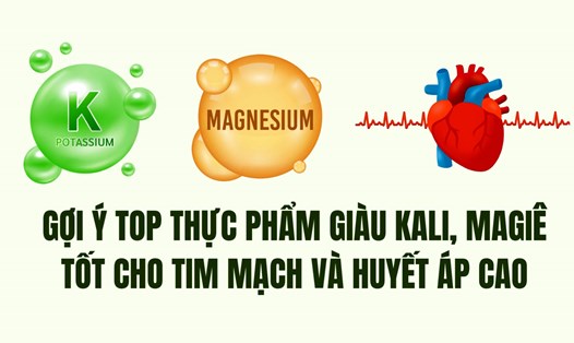 Gợi ý top thực phẩm giàu kali, magiê tốt cho tim mạch và huyết áp cao