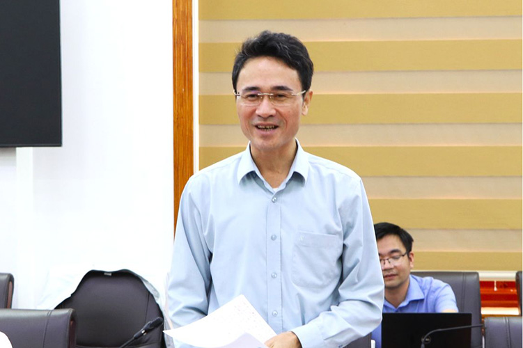 Vice Chairman of Lai Chau Provincial People's Committee Ha Trong Hai spoke at the working session with the working delegation of the Ministry of Agriculture and Environment. Photo: Lai Chau Provincial People's Committee