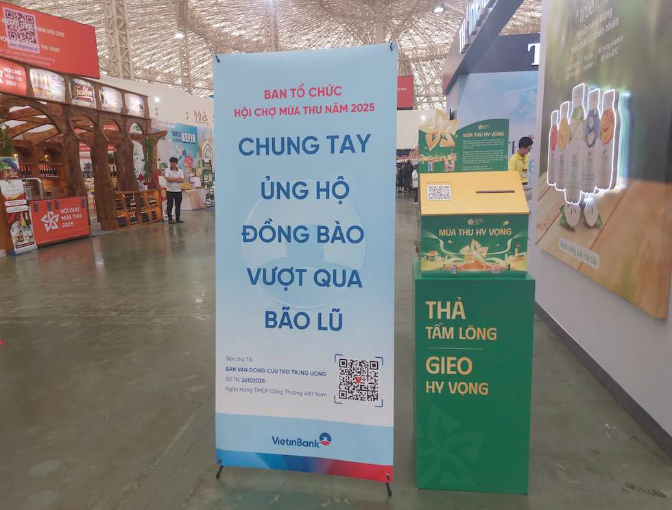 The Organizing Committee of the First Autumn Fair - 2025 coordinated with the Standing Committee of the Central Committee of the Vietnam Fatherland Front to implement a program to call for donations to support flood victims. Photo: BCT