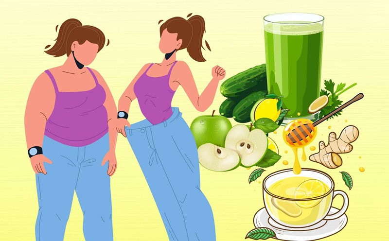 3 golden recipes for effective weight loss. Graphic photo: Hoang Loc