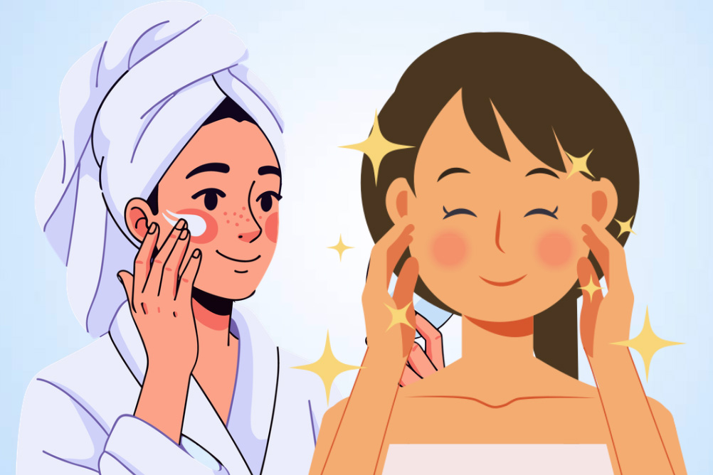 Effective care for red and burnt faces. Graphics: Thien Nhan