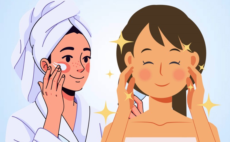 Effective care for red and burnt faces. Graphics: Thien Nhan