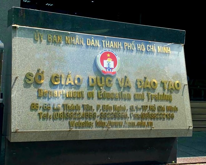 The Ho Chi Minh City Department of Education and Training affirmed that the domain name hcm.quanlytruonghoc.edu.vn is not an industry database system. Photo: Chan Phuc