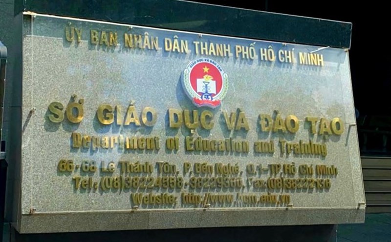 The Ho Chi Minh City Department of Education and Training affirmed that the domain name hcm.quanlytruonghoc.edu.vn is not an industry database system. Photo: Chan Phuc