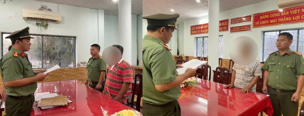 2 thuyền trưởng bị khởi tố, tạm giam để điều tra về hành vi “Tổ chức cho người khác xuất cảnh trái phép”. Ảnh: Công an cung cấp