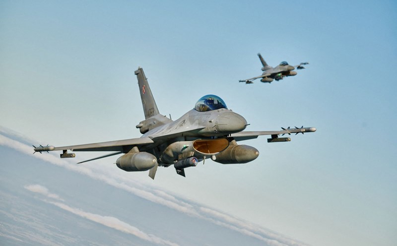 Polish Air Force F-16 fighter jet. Photo: AFP