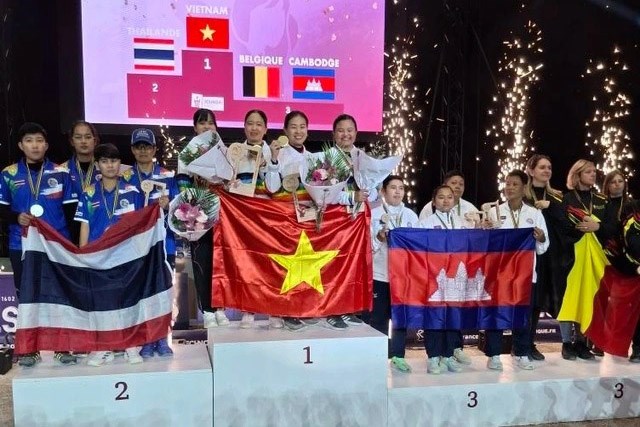 베트남 페탕크 대표팀의 주요 선수들이 세계 선수권 대회 이후 2025년 아시아 선수권 대회에 계속 참가합니다. 사진: 세계 페탕크 연맹.