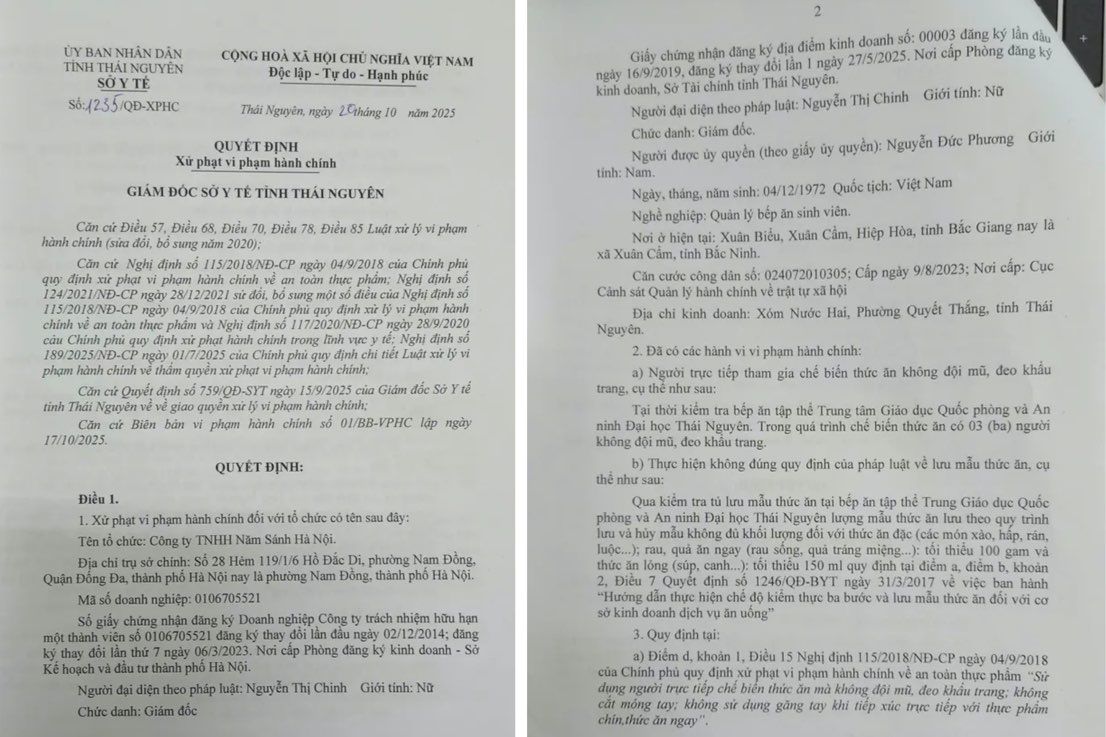 Quyet dinh xu phat hanh chinh doi voi don vi cap suat an. Anh: Nhom PV.