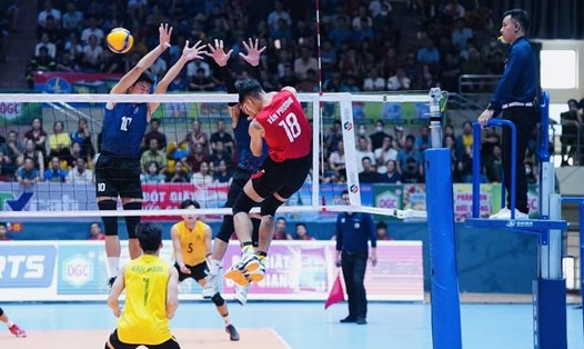 Nhà thi đấu Hà Tĩnh từng tổ chức Giải bóng chuyền vô địch quốc gia 2024. Ảnh: VFV