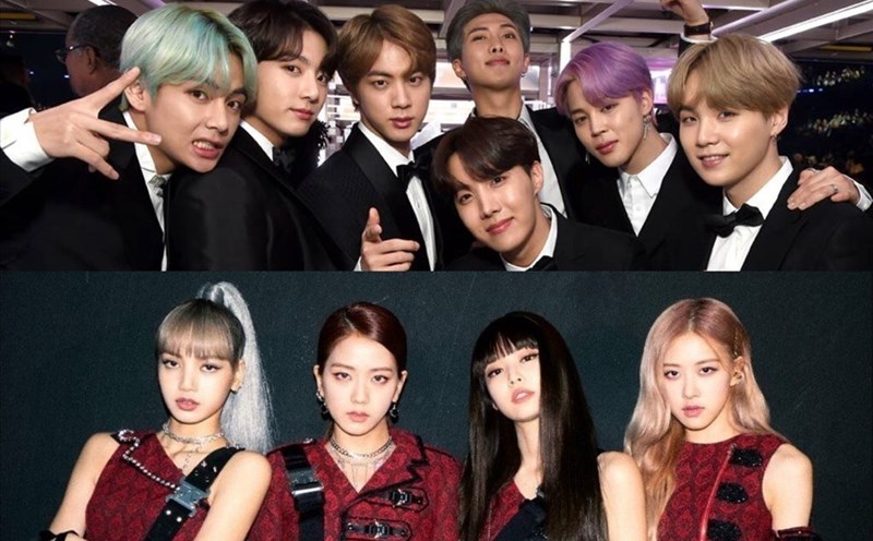 BTS and Blackpink. Photo: Lotte.