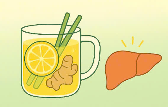 Effective liver detoxification with ginger lemon juice: The secret to purifying the body naturally. Graphics: Huong Giang