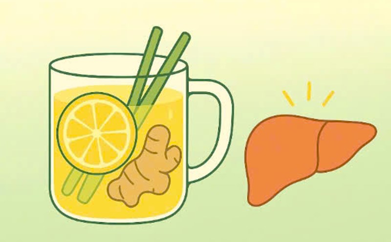 Effective liver detoxification with ginger lemon juice: The secret to purifying the body naturally. Graphics: Huong Giang