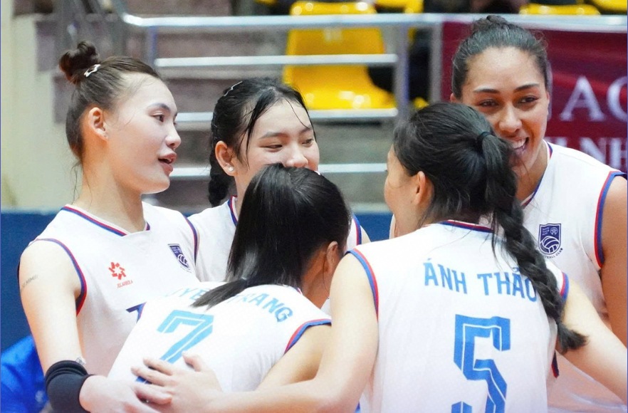 Ha Noi Tasco Auto vao ban ket giai bong chuyen hang A. Anh: BCVN