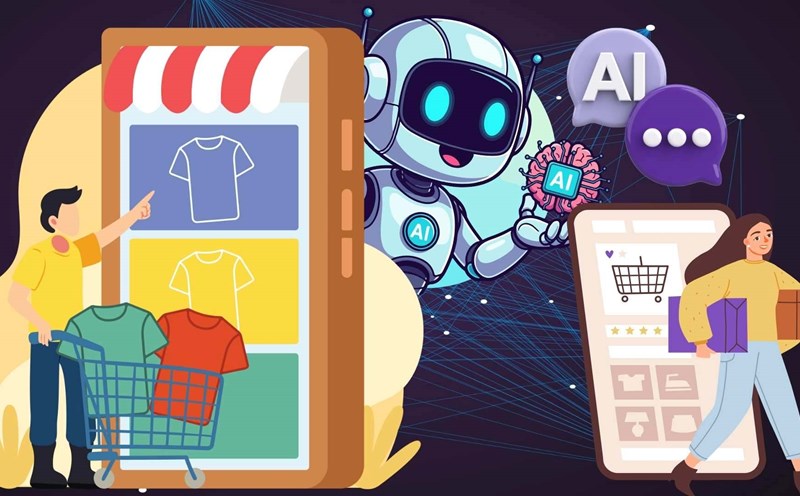 An AI- integrated shopping platform helps improve the consumer experience. Graphics: Minh Vu