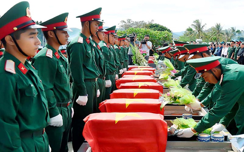 The Ministry of National Defense said that only those who died and were recognized as martyrs are relatives eligible for preferential regimes and policies for people with meritorious services to the revolution. Photo: Ministry of National Defense