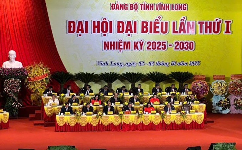 Opening of the 1st Congress of the Vinh Long Provincial Party Committee, term 2025 - 2030. Photo: Phong Linh
