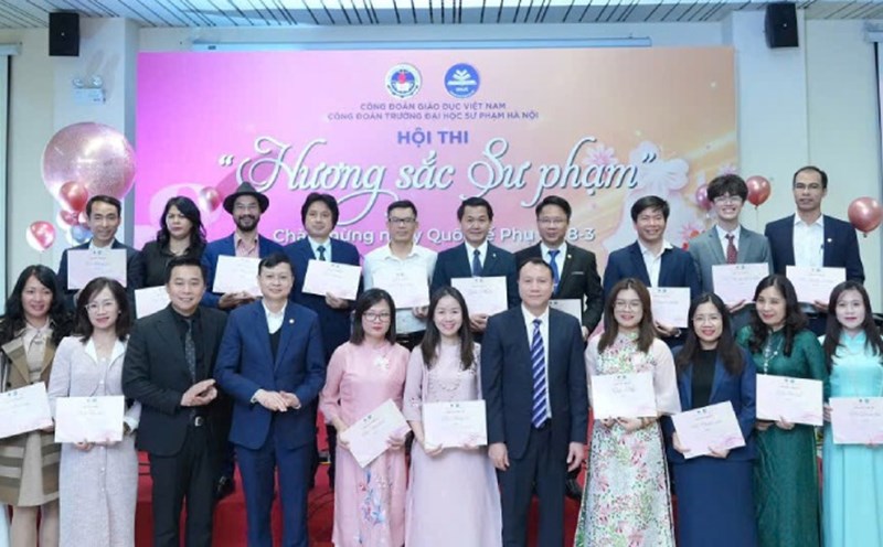 Many units under the Vietnam Education Trade Union organize practical and meaningful activities in women's work, launch emulation... Photo: Quynh Chi