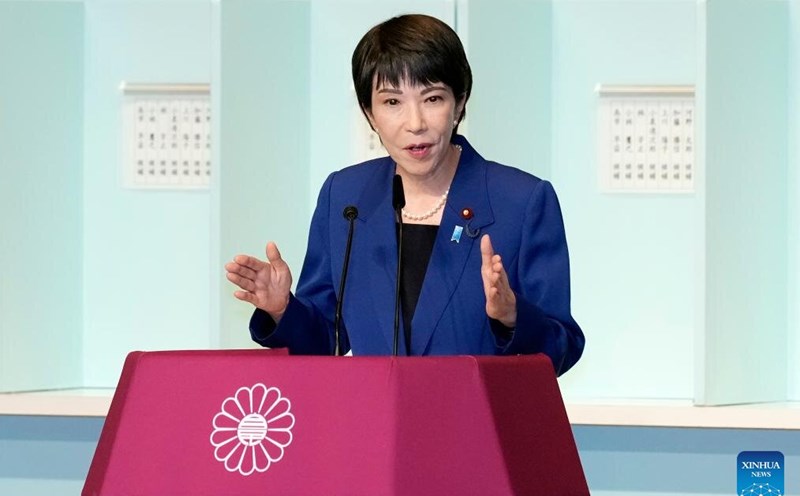 Candidate Sanae Takaichi - who could become Japan's first female prime minister. Photo: Xinhua