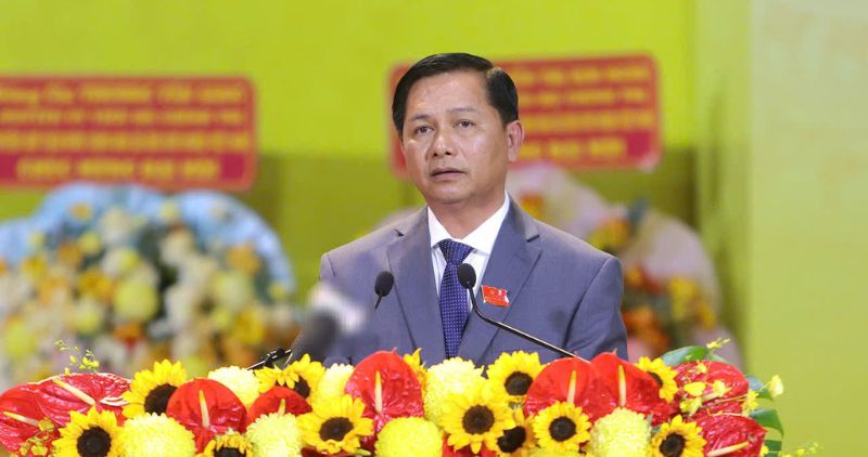 New Secretary Tran Van Lau pledged to strictly implement the instructions of the Politburo and the Secretariat. Photo: Phong Linh
