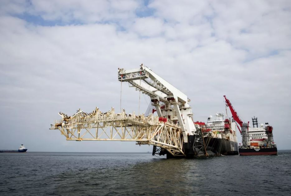 Duong ong dan khi Nord Stream 2 trong qua trinh lap dat. Anh: Sputnik