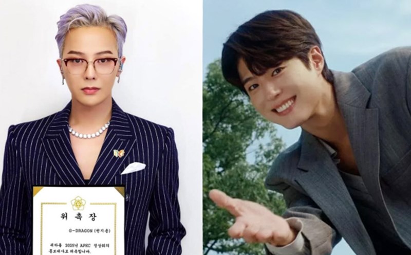 G-Dragon and Park Bo Gum.