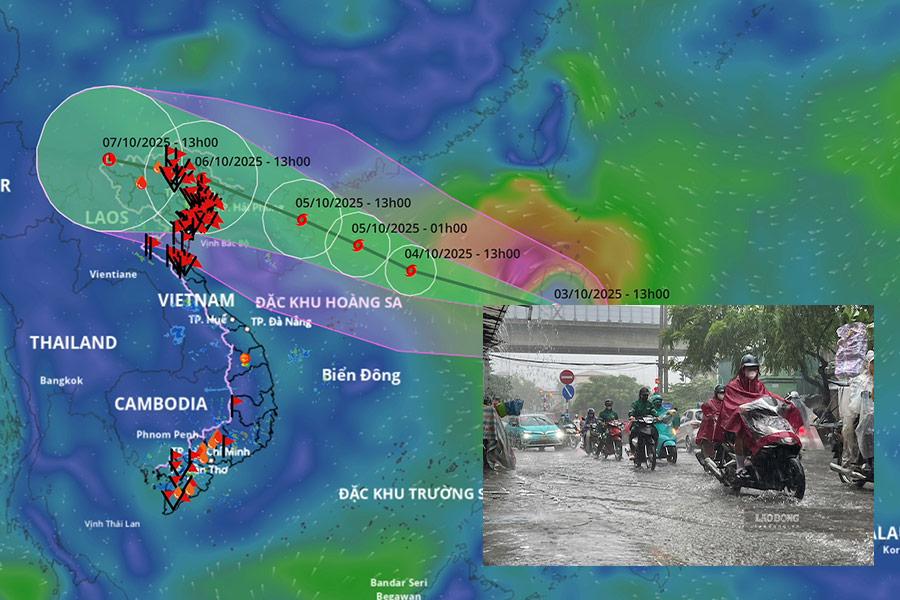 2 landfall scenarios of storm No. 11 Matmo, forecast of provinces focusing on heavy rain