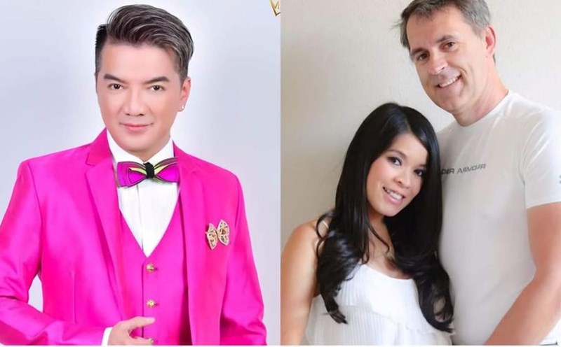 Dam Vinh Hung and Bich Tuyen and her husband. Photo: Provided by the film crew, the characters provided.